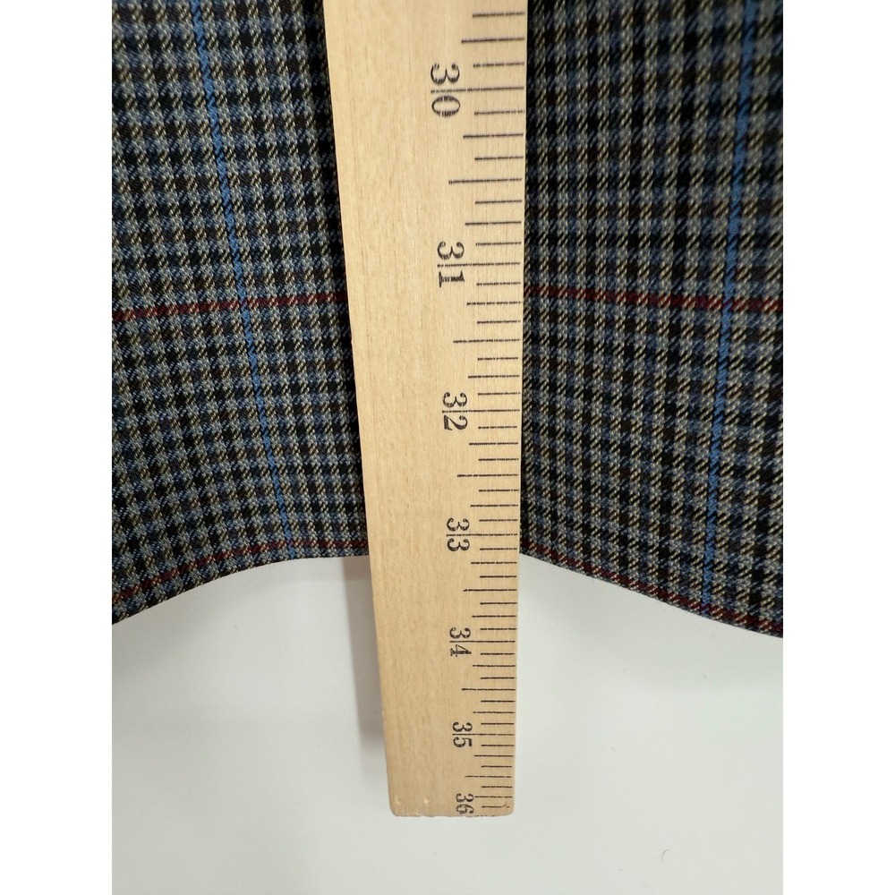 Joseph Abboud Sport Coat Mens 44L Blue‎ Gray Check Wool Blazer Jacket Made USA - Picture 8 of 11